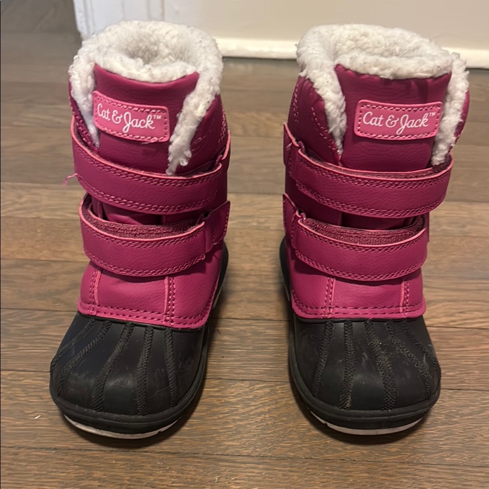 Cat & Jack Pink and Black Winter Boots